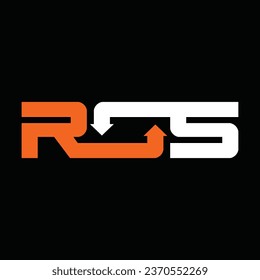 ROS letter logo design in illustration. Vector logo, calligraphy designs for logo, Poster, Invitation