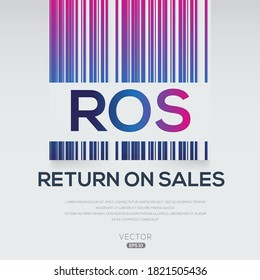 ROS  mean (Return On Sales),Vector illustration.