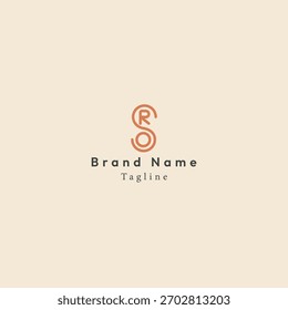 "ROS" Monogram Logo in Circular Outline
