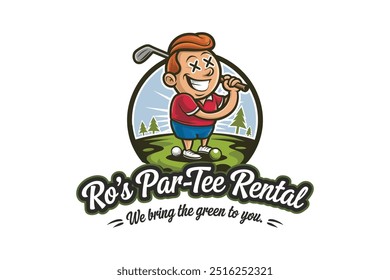 ros par tee rental art work logo