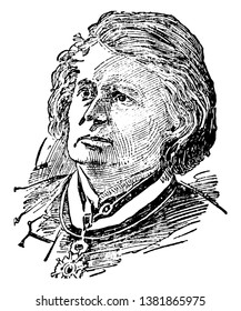 Rosa Bonheur, 1822-1899, sie war eine französische Künstlerin, Malerin und Bildhauerin, berühmt für ihren künstlerischen Realismus, ihre Vintage-Linienzeichnung oder Gravitation