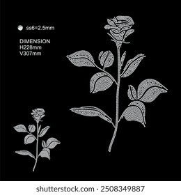 Rosa flower flowers tshirt hotfix print inspiration