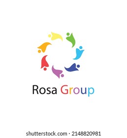 Rosa Group Logo Design Template