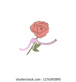 Rosa icon. Element of mother day icon for mobile concept and web apps. Colored Rosa icon can be used for web and mobile