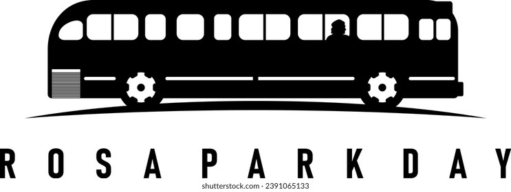 rosa park day bus design vector