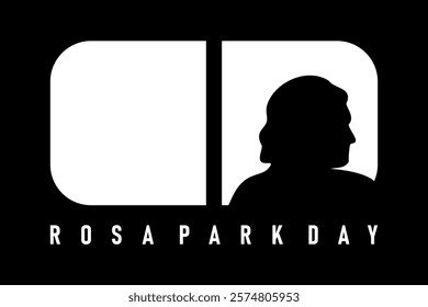 rosa park day bus design vector art