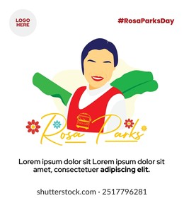 Rosa Parks day celebrations. vector Illustrations on Rosa.