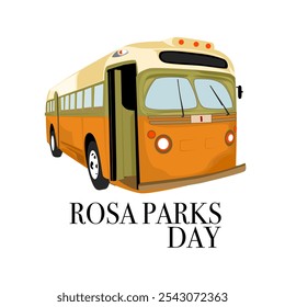 Rosa Parks celebrações dia. ônibus vetorial Ilustração.