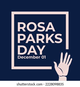 Rosa Parktag, 1. Dezember, zum Verkauf geeignet, Social Media-Post, Karte Gruß, Poster.