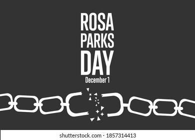 Rosa Parks Day. Urlaubskonzept. Vorlage für Hintergrund, Banner, Karte, Poster mit Texteinschrift. Vektorgrafik EPS10