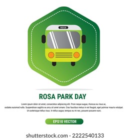 Rosa Parks Day. Urlaubskonzept. Vorlage für Hintergrund, Banner, Karte, Poster mit Texteinschrift. EPS10 Vektorgrafik