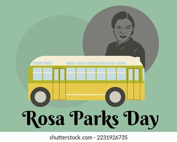 Rosa Parks Day, idea for poster, banner, flyer or placard design vector illustration