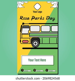 Rosa Parks Day Yellow Buss Story Template