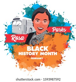 rosa parks illustration for a black history month poster