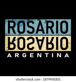 Rosario. City of Argentina. Editable logo vector design.