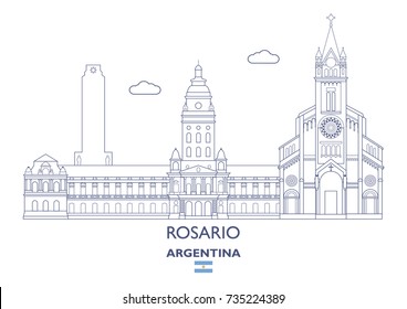 Rosario Linear City Skyline, Argentina