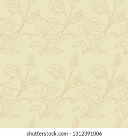 Rosarium Pattern.Flowers. Vector seamless pattern.Seamless pattern can be used for wallpaper, pattern fills, web page background,surface textures.