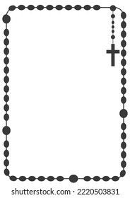 Rosary beads frame and
