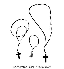 Rosary beads isolated vector