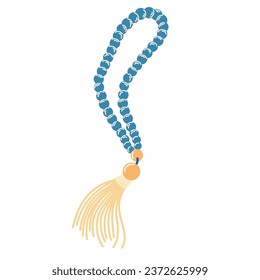 Rosary beads. Meditation Item. Hand draw vector illustration.