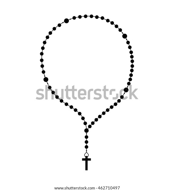rosary beads\
religion icon vector illustration\
icon