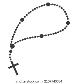 Rosary beads silhouette 
