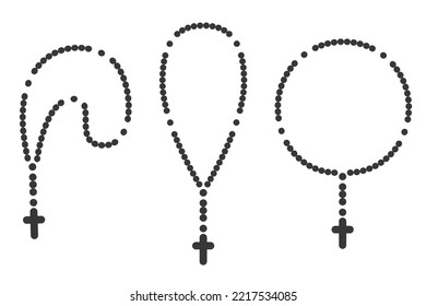 Rosary beads silhouettes collection