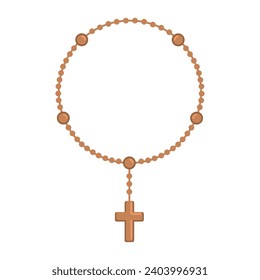 rosary catholicism design illustration isolated