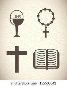 rosary design over white background vector illustration