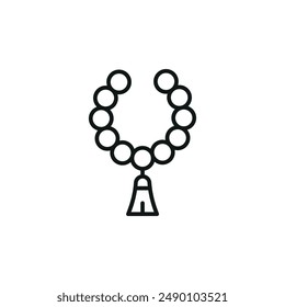 Rosary icon. Simple Rosary icon for social media, app, and web design. Vector illustration.