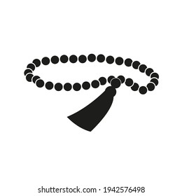 Rosary icon. Simple vector illustration on a white background.