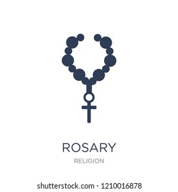 Rosary icon. Trendy flat vector Rosary icon on white background from Religion collection, vector illustration can be use for web and mobile, eps10