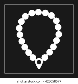 rosary icon. rosary vector illustration