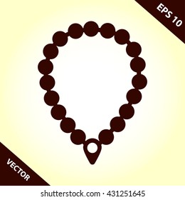 rosary icon. rosary vector illustration