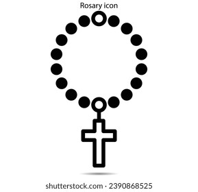 Rosary icon vector illustration graphic on background