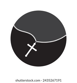 Rosary icon vector illustration symbol design