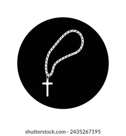 Rosary icon vector illustration symbol design