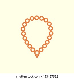 rosary line icon