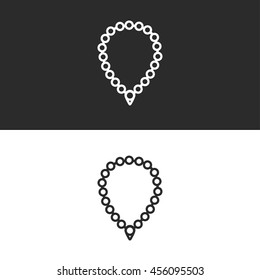 rosary line icon