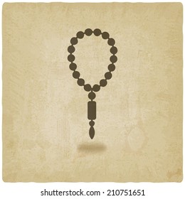 rosary old background - vector illustration. eps 10