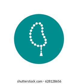 Rosary for prayer icon flat