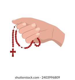 rosary religious design illustration isolated