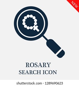 Rosary search icon. Editable Rosary search icon for web or mobile.