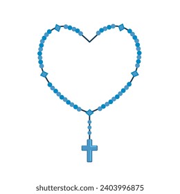 rosary spirituality illustration isolated vector