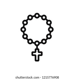 Rosary vector icon