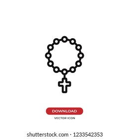 Rosary vector icon