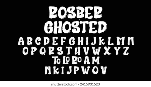 Rosber Ghosted brush display font. With three weight stroke, fun character with a bit of ligatures. To give you an extra creative work.