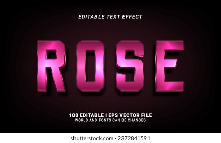 rose 3d style editable text effect