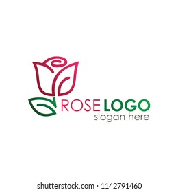 Rose Abstract Logo Template vector
