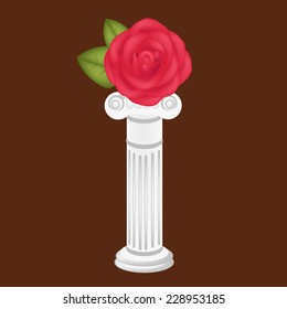 Rose with Ancient Pillar font i